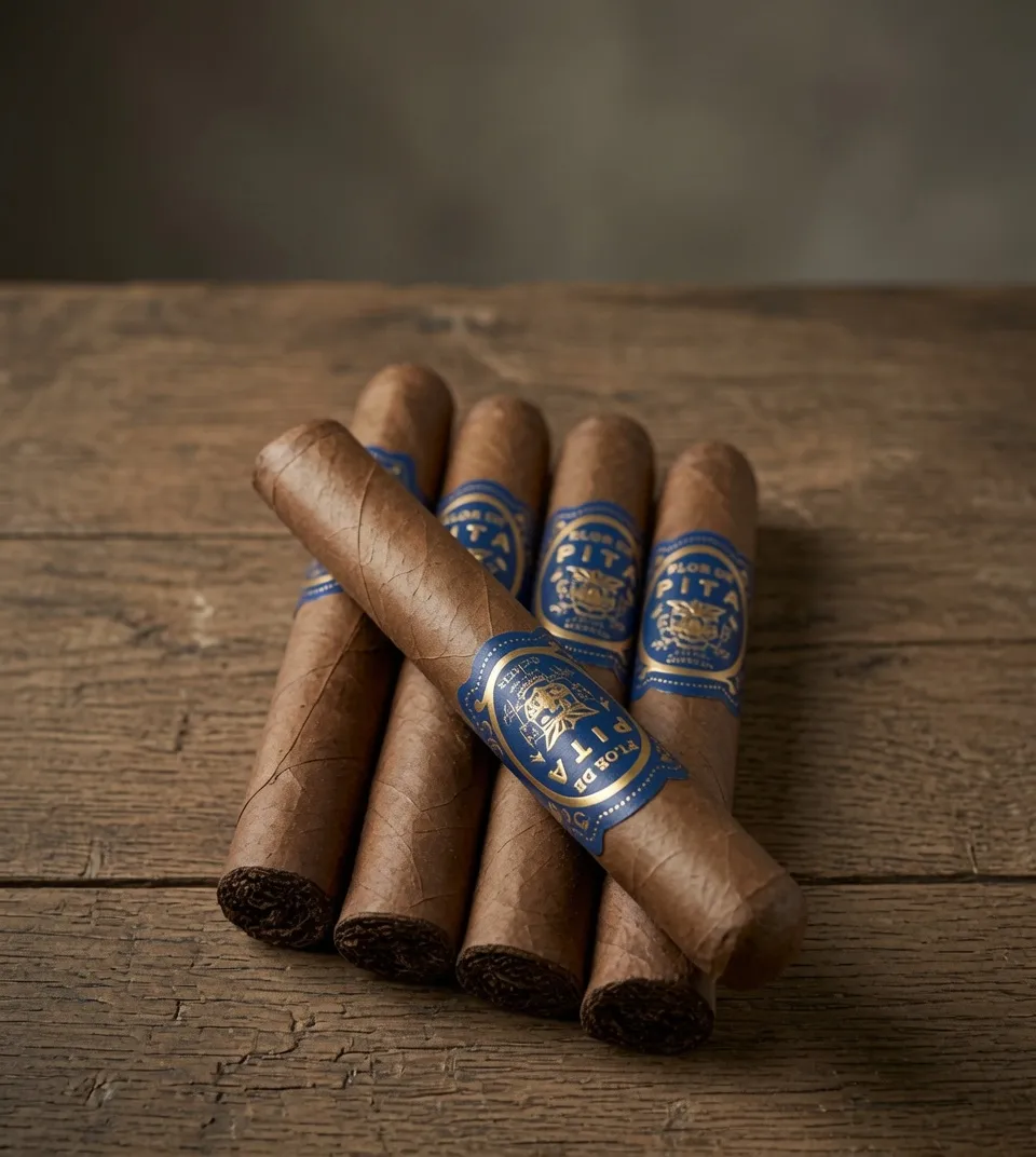 Flor de Pita Robusto Sumatra: five hand-rolled robustos with the Flor de Pita band