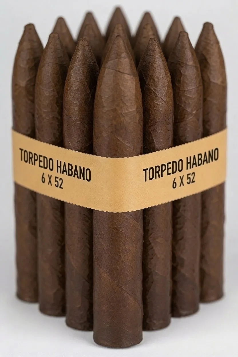 Torpedo Habano bundle of 25 banded 6 x 52
